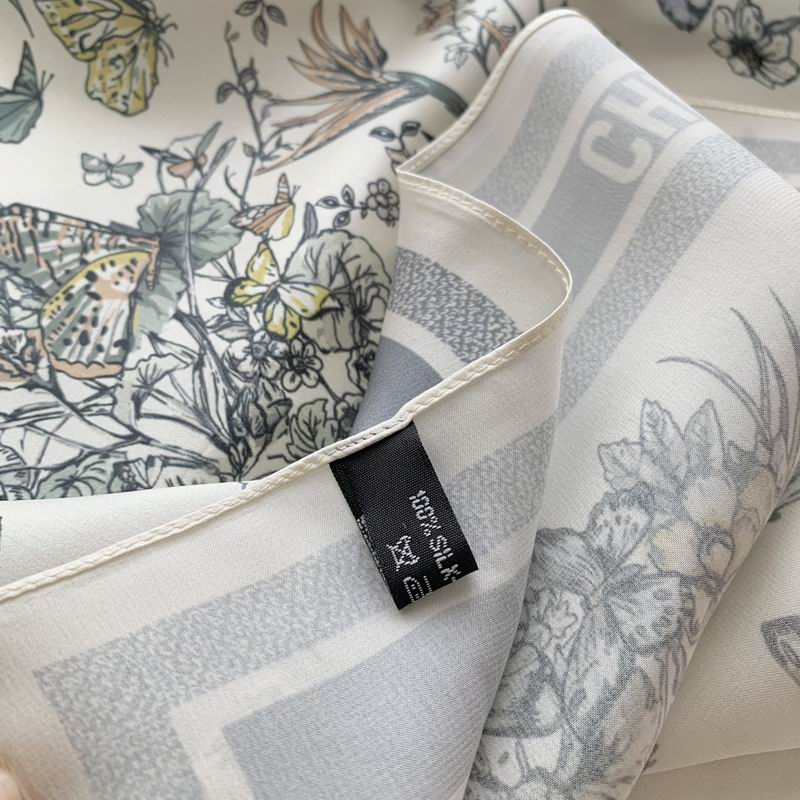 Dior silk scarf 50X50cm E23 (13)